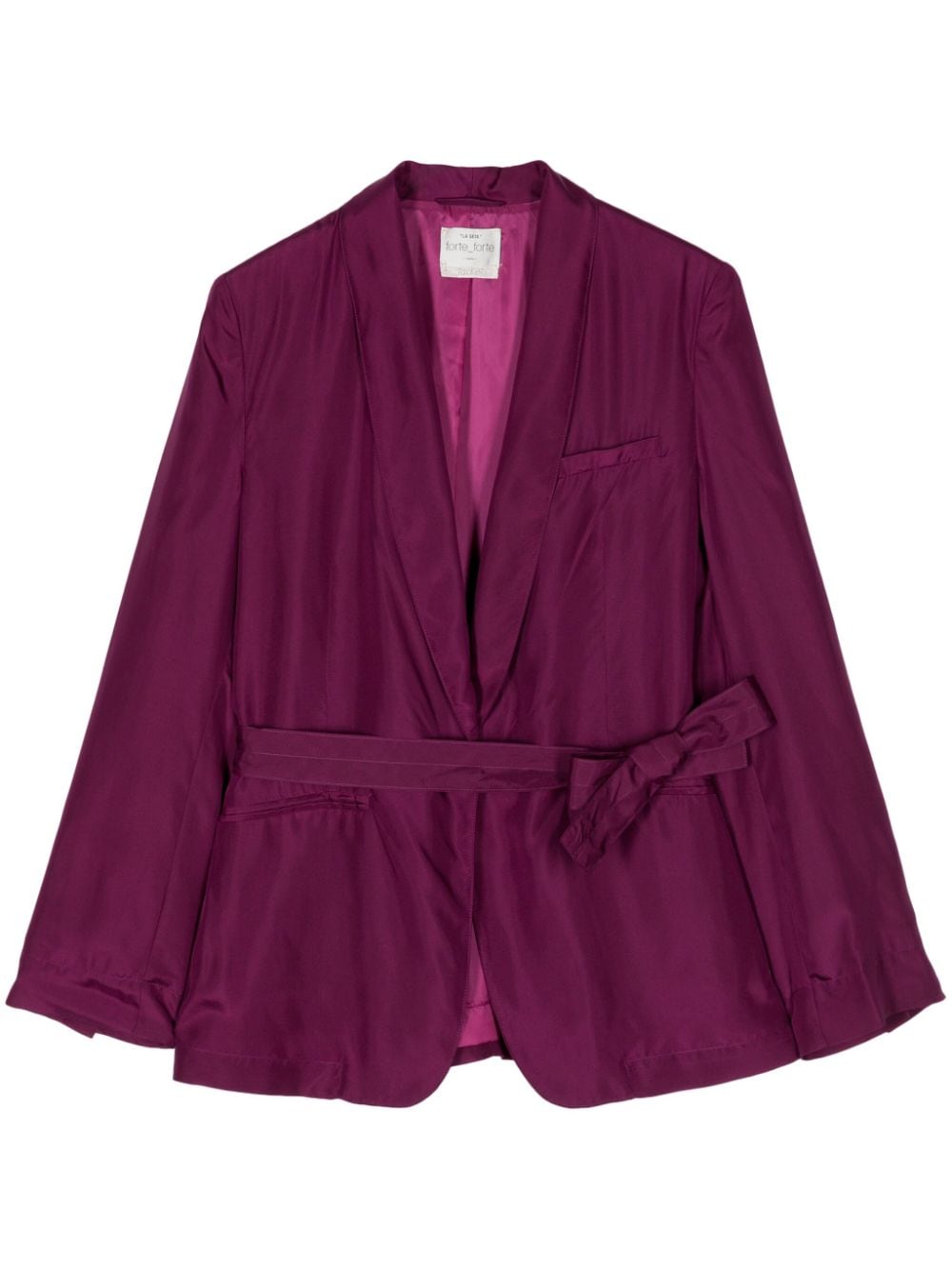 Forte Forte Habotai silk belted jacket - Purple von Forte Forte
