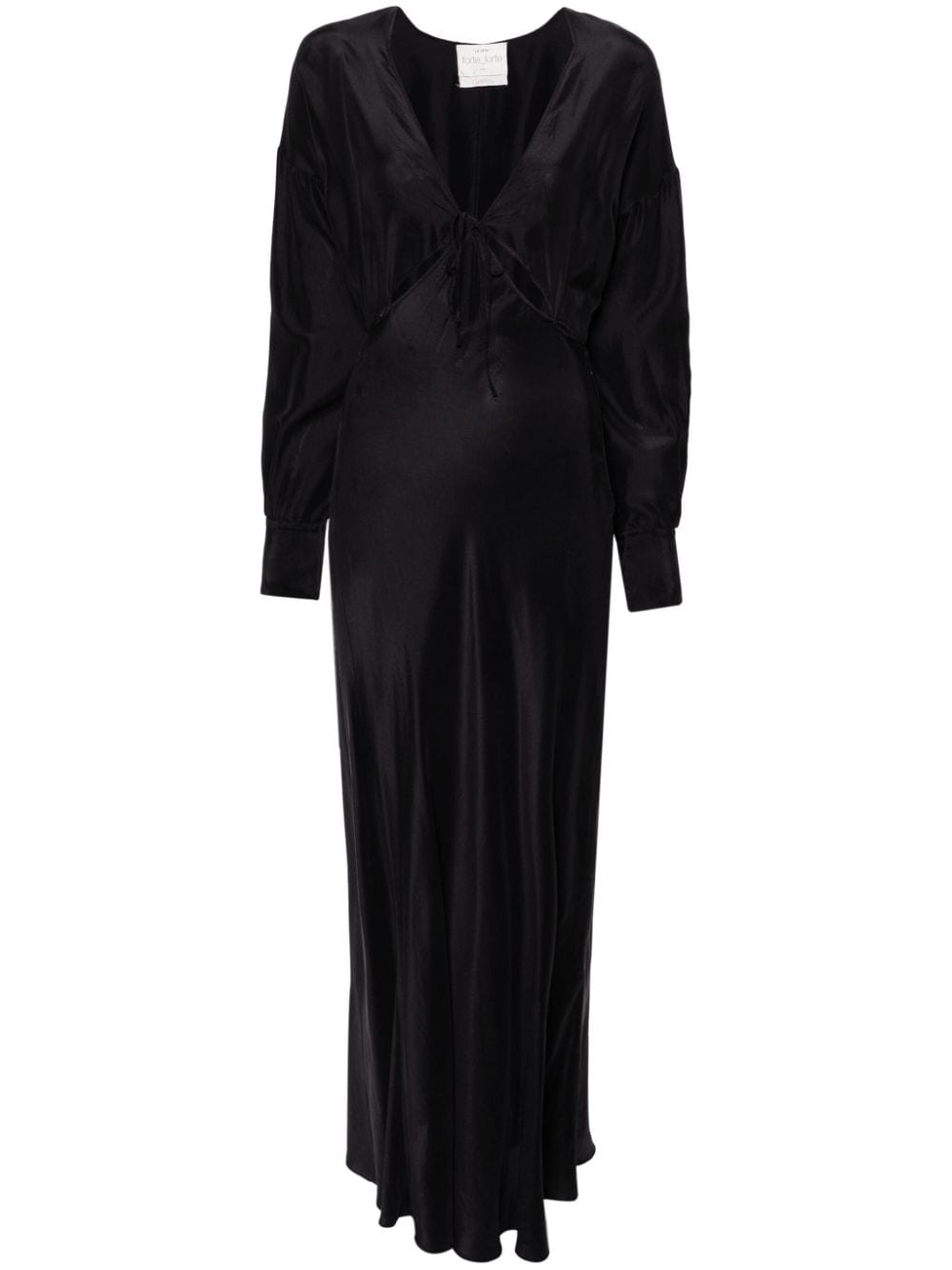 Forte Forte V-neck silk maxi dress - Black von Forte Forte