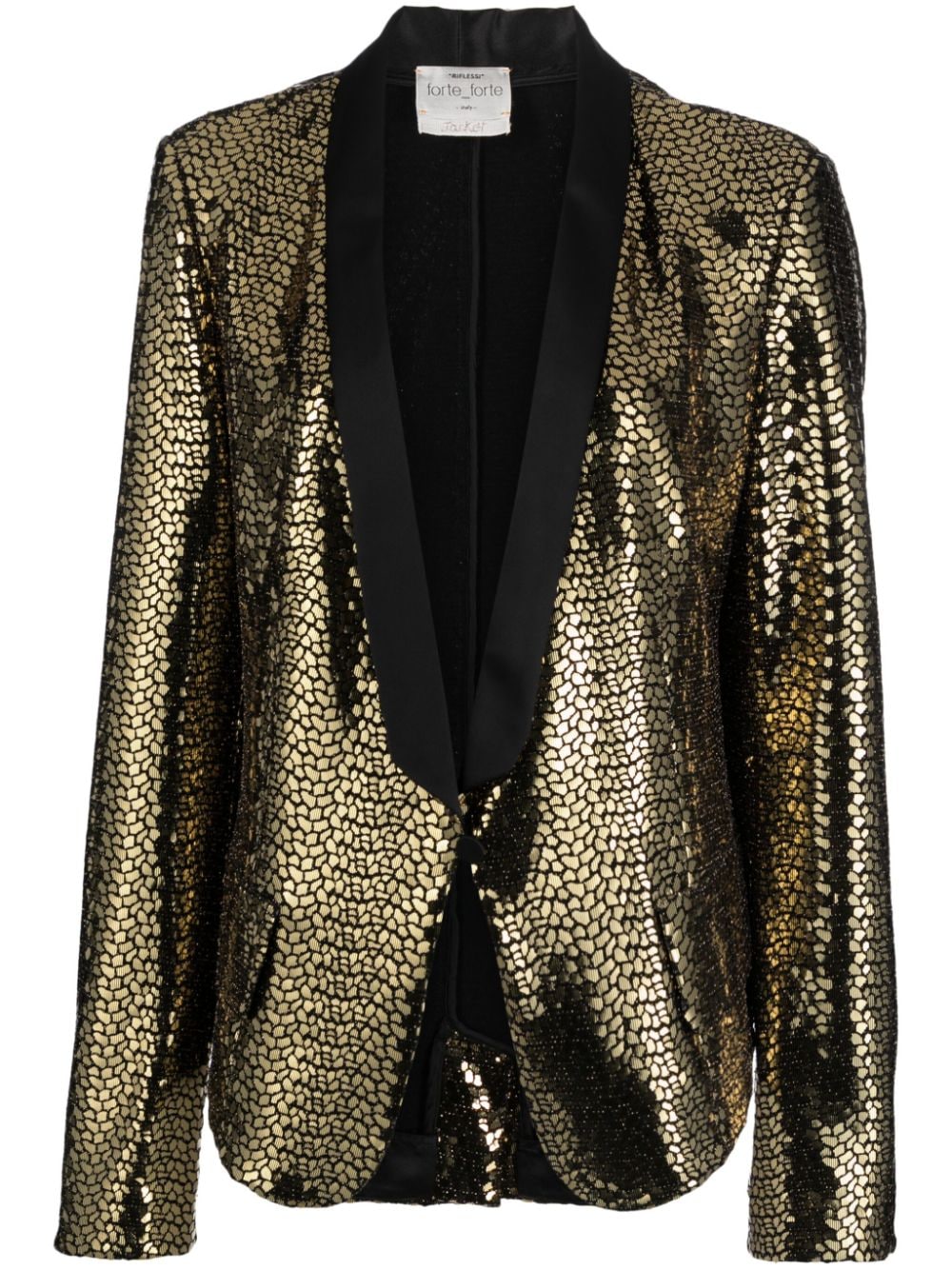 Forte Forte abstract-pattern metallic-effect blazer - Gold von Forte Forte