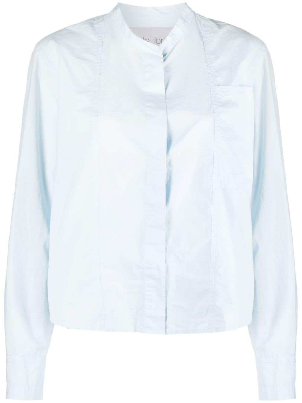 Forte Forte band-collar poplin cotton shirt - Blue von Forte Forte