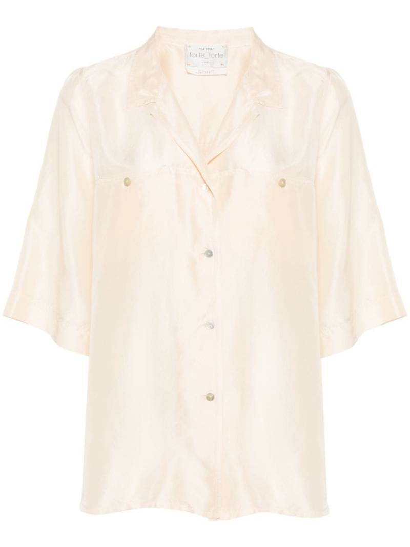 Forte Forte camp-collar silk shirt - Neutrals von Forte Forte