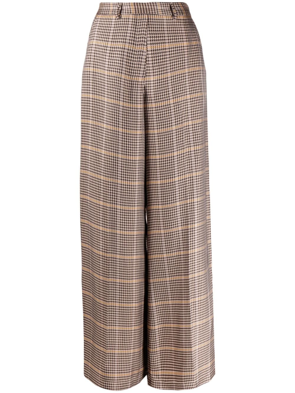 Forte Forte check-pattern flared trousers - Brown von Forte Forte