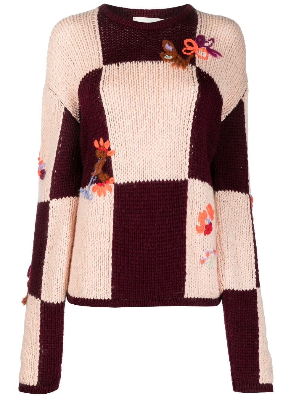 Forte Forte checkerboard-knit long-sleeved jumper - Pink von Forte Forte