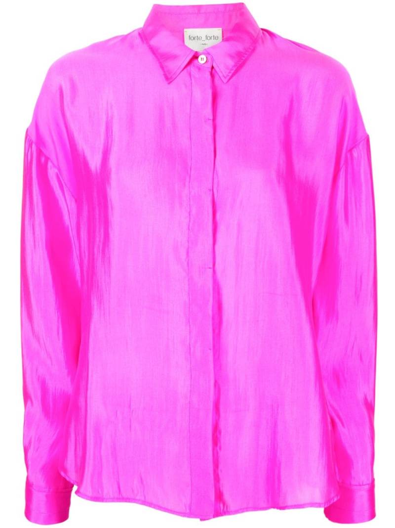 Forte Forte concealed-fastening silk shirt - Pink von Forte Forte