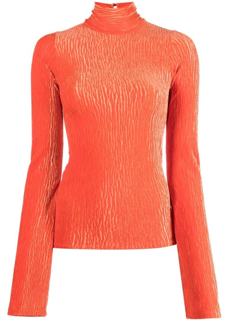 Forte Forte crease-effect velvet top - Orange von Forte Forte