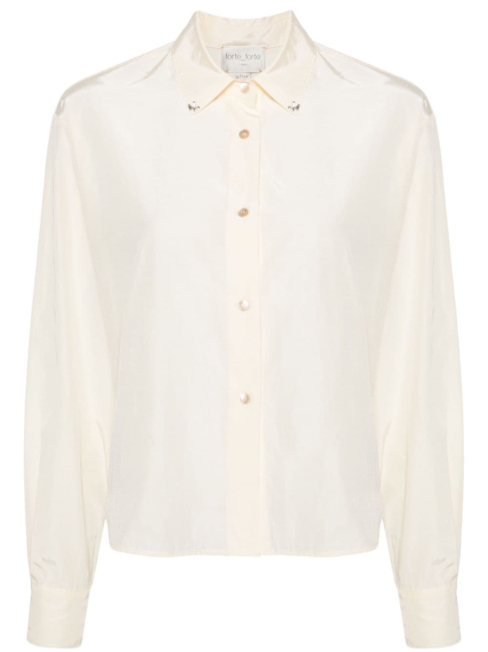 Forte Forte crystal-embellished shirt - Neutrals von Forte Forte