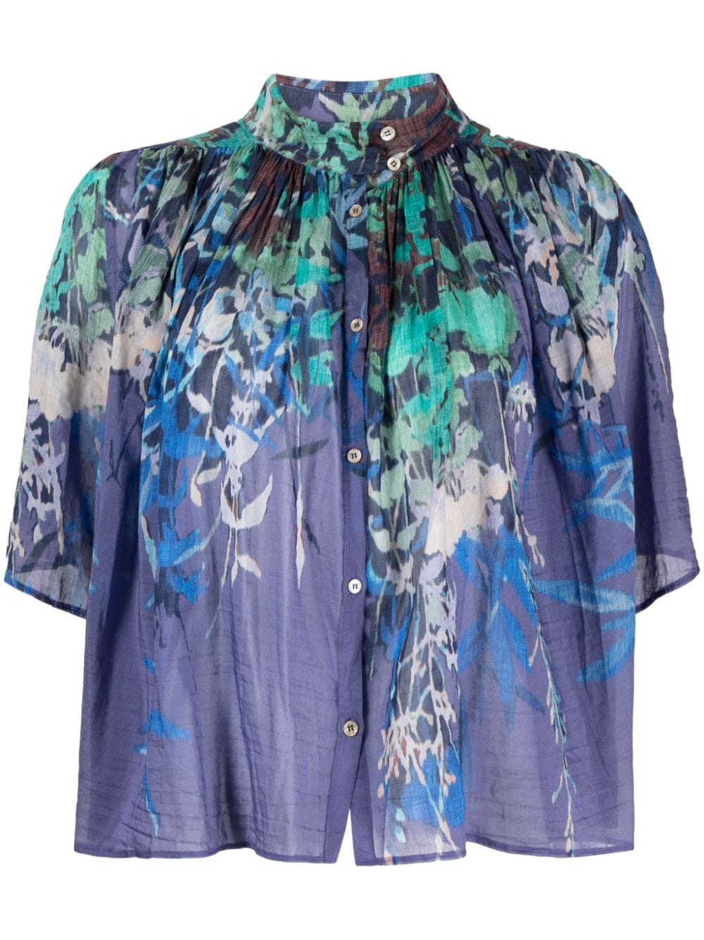 Forte Forte floral-print short-sleeve shirt - Purple von Forte Forte