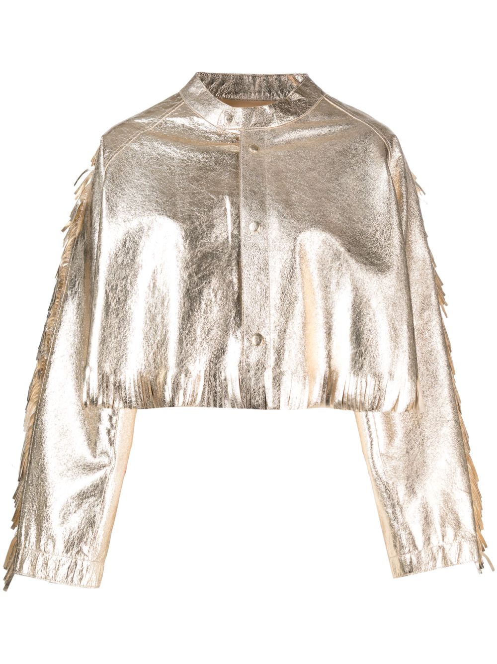 Forte Forte fringed leather cropped jacket - Gold von Forte Forte