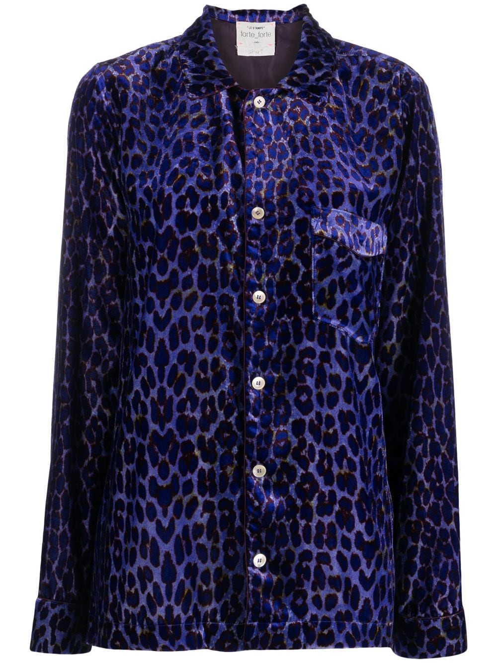 Forte Forte graphic-print long-sleeve shirt - Blue von Forte Forte