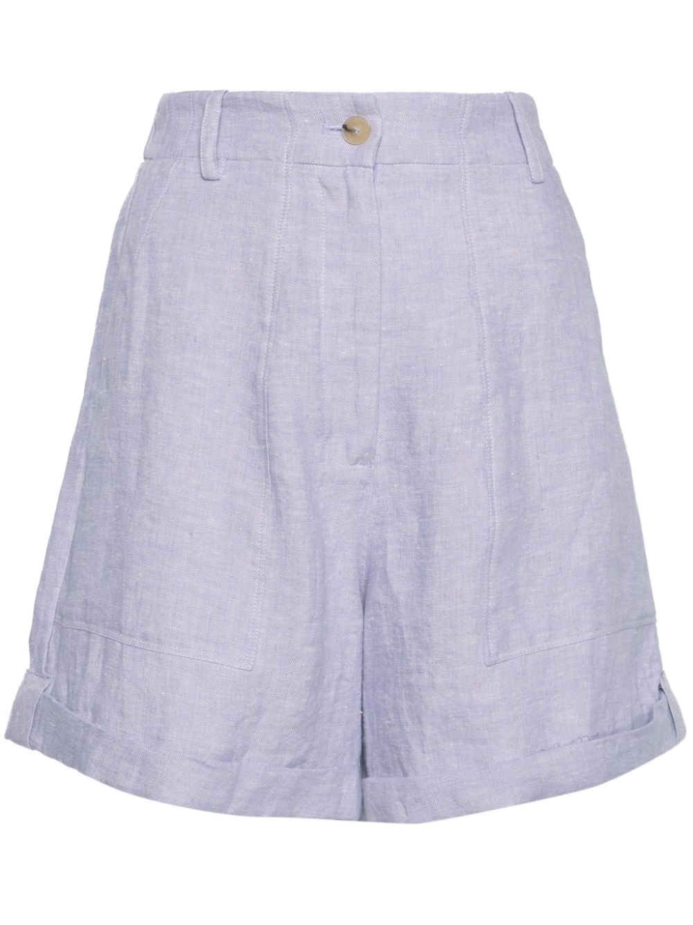 Forte Forte high-waist linen shorts - Purple von Forte Forte