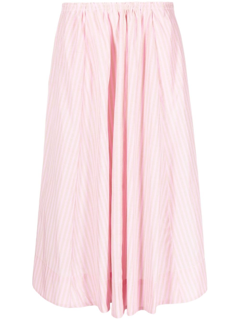 Forte Forte horizontal-stripe cady flared skirt - Pink von Forte Forte