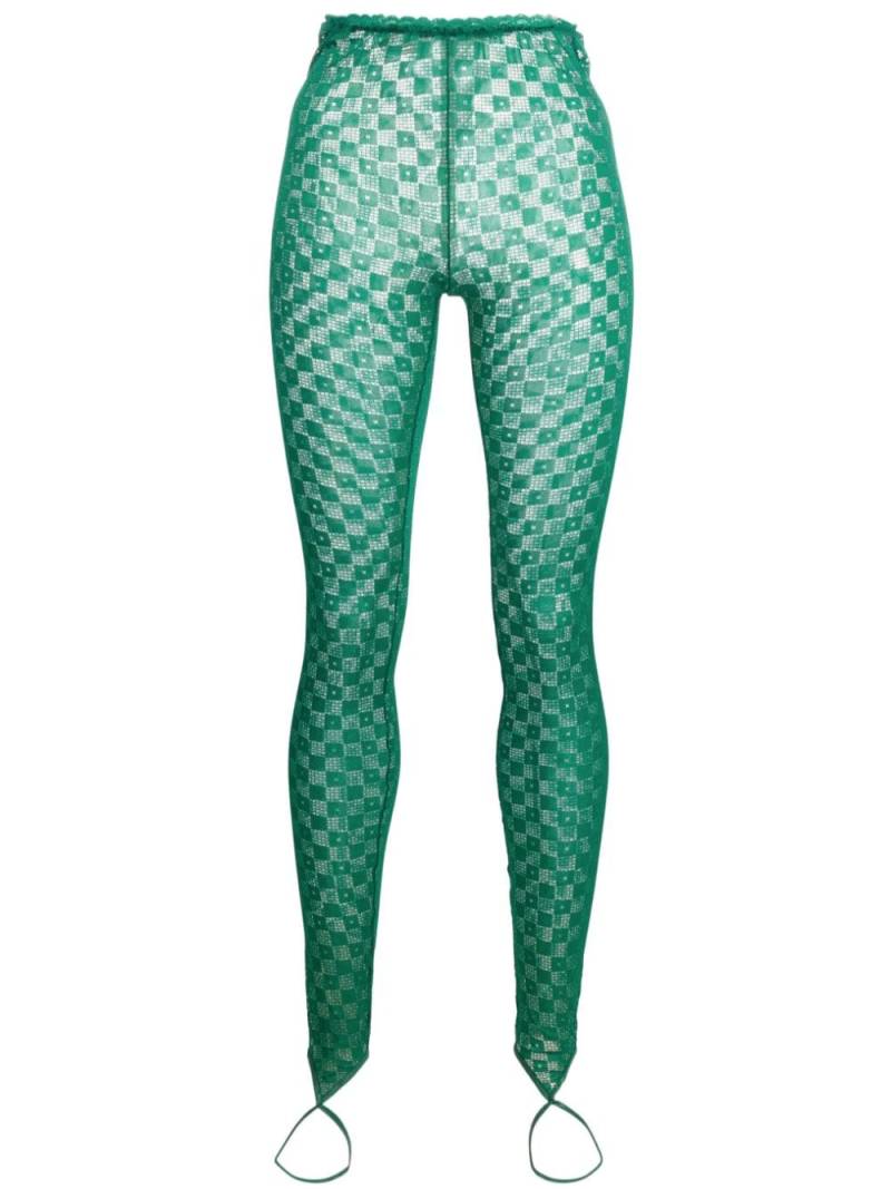 Forte Forte lace semi-sheer leggings - Green von Forte Forte