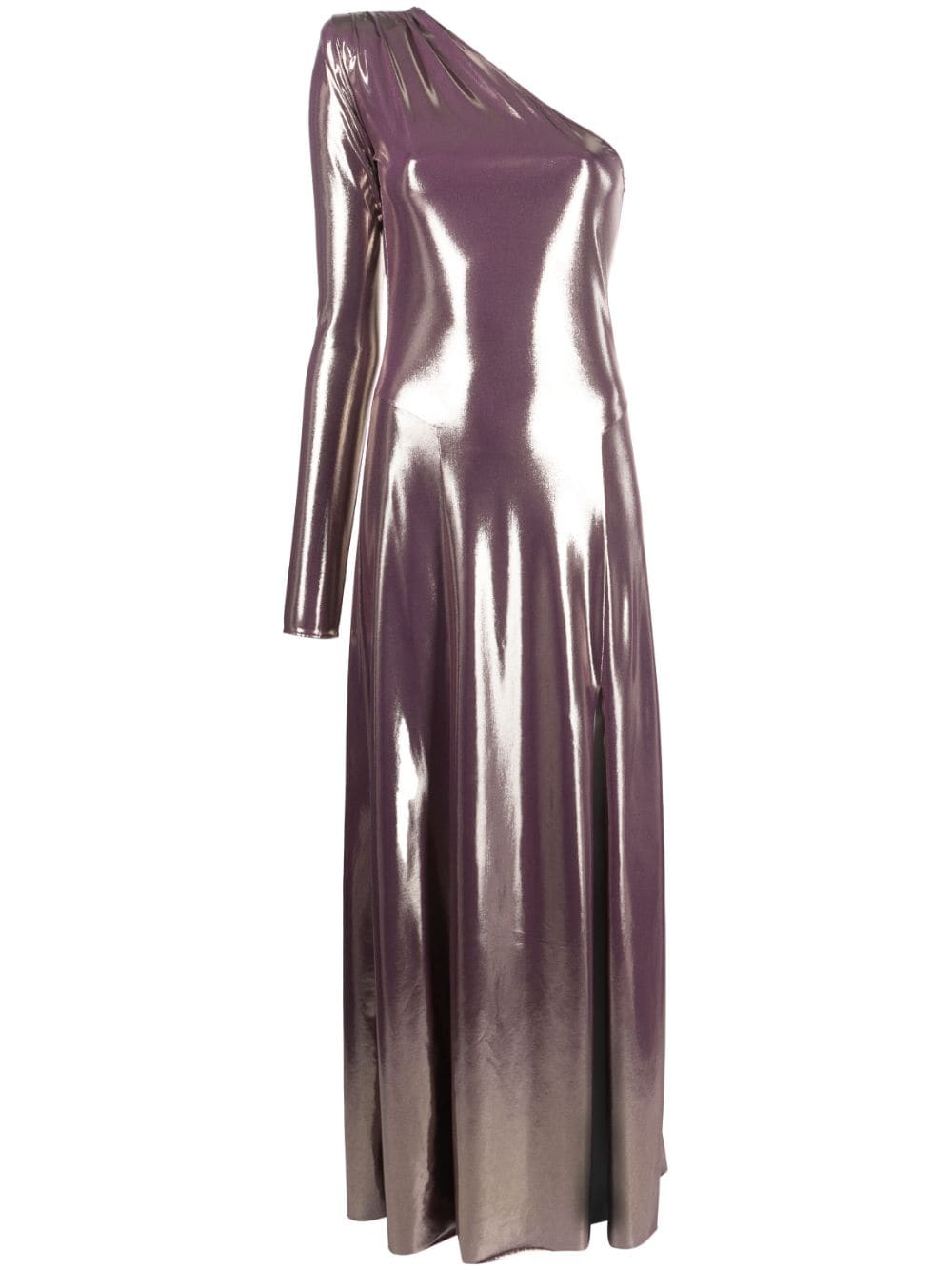 Forte Forte lamé-effect one-shoulder maxi dress - Purple von Forte Forte