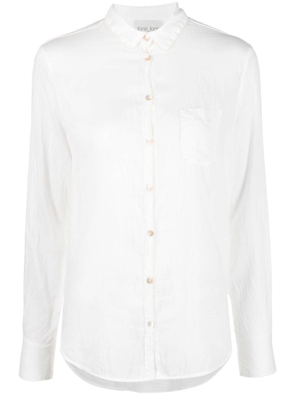 Forte Forte long-sleeved semi-sheer shirt - White von Forte Forte