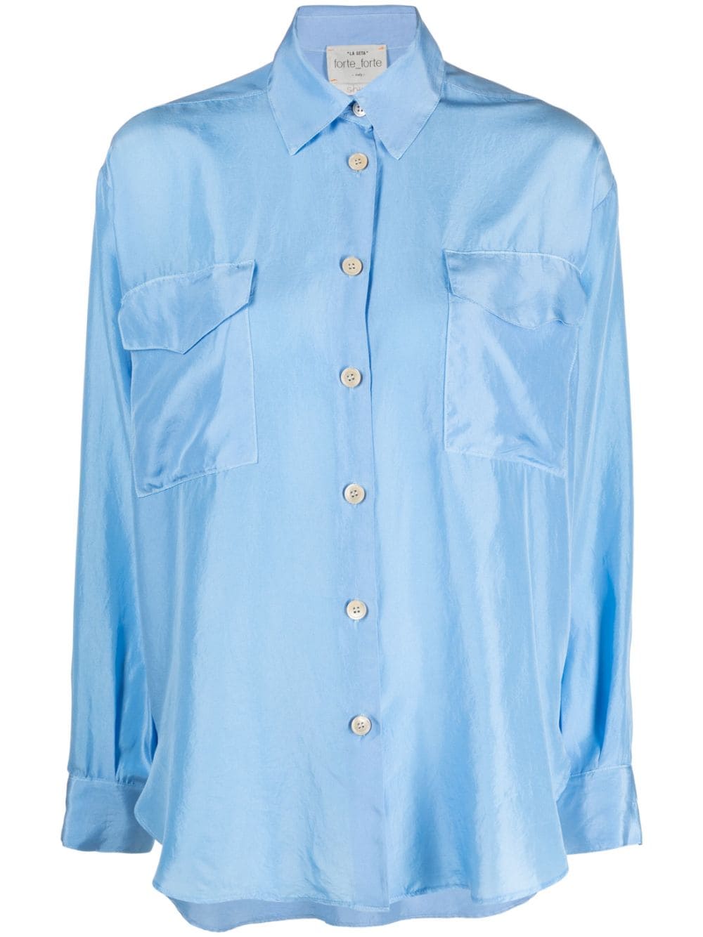 Forte Forte long-sleeves buttoned silk shirt - Blue von Forte Forte