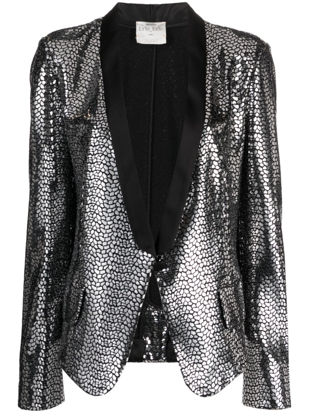 Forte Forte metallic single-breasted blazer - Silver von Forte Forte