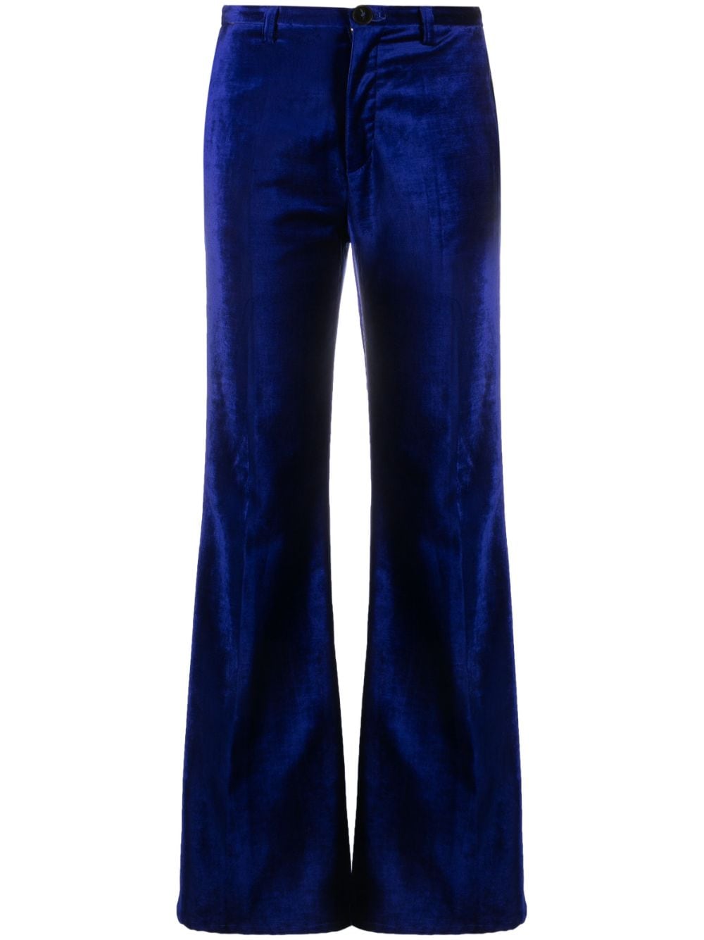 Forte Forte mid-rise velvet flared trousers - Blue von Forte Forte