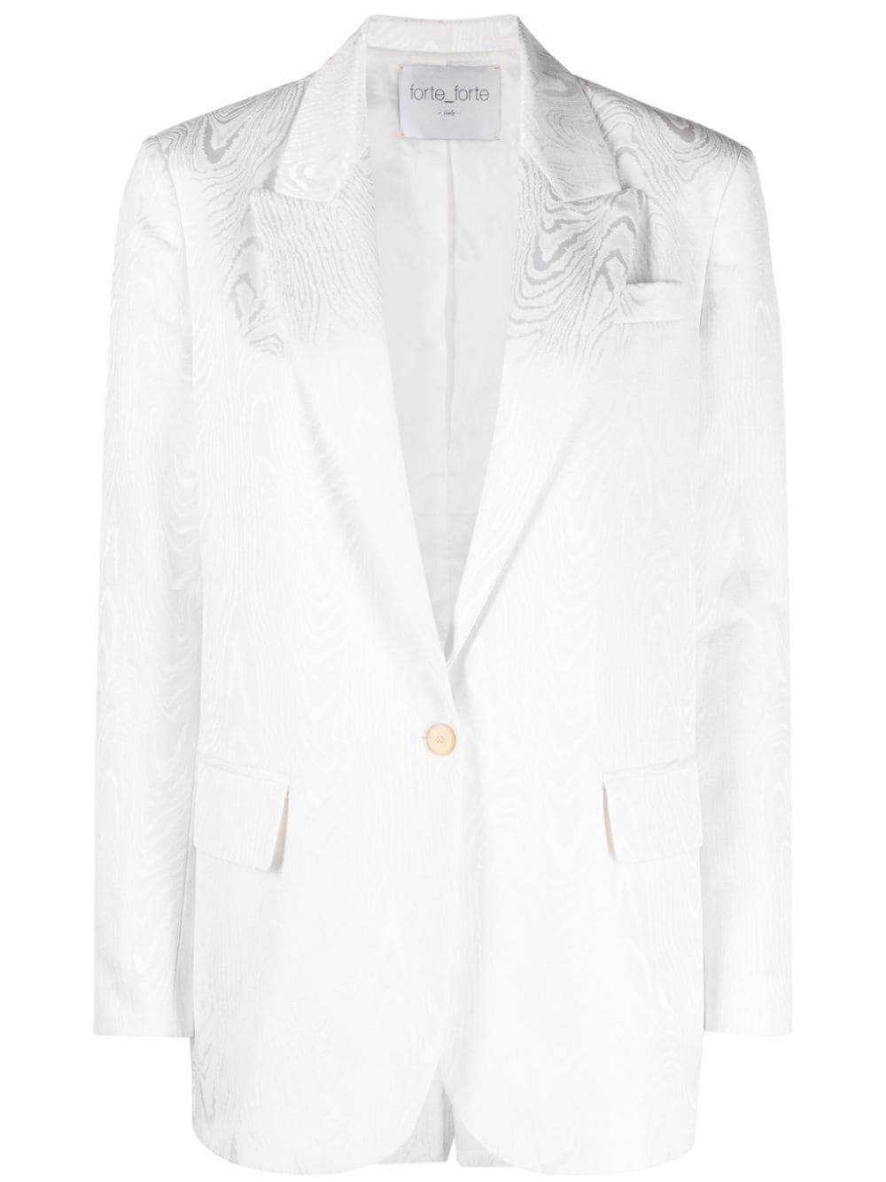 Forte Forte patterned-jacquard single-breaster blazer - White von Forte Forte