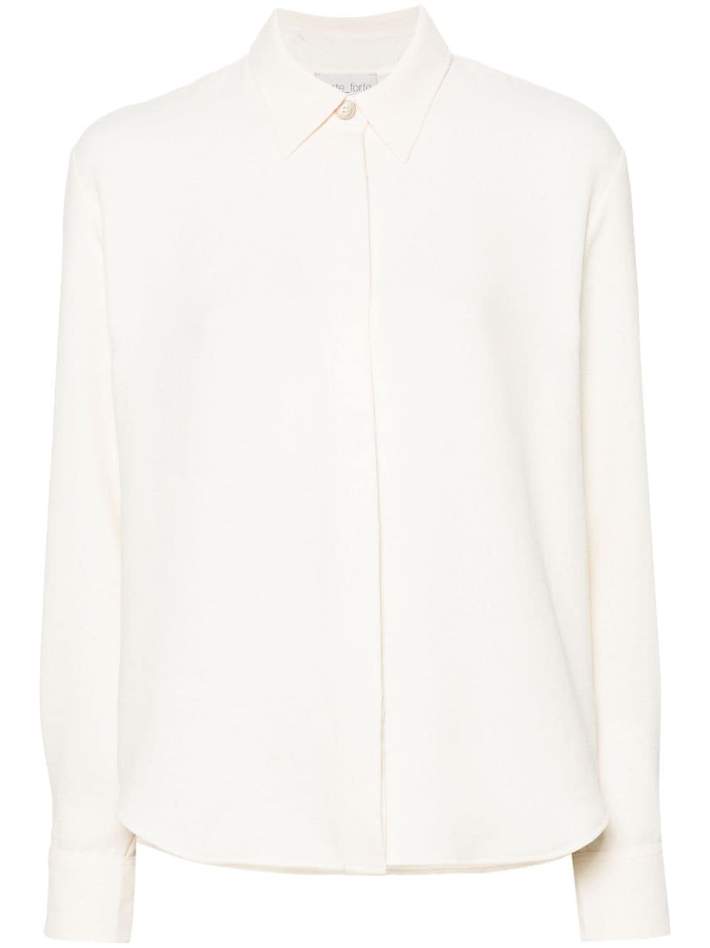 Forte Forte pleat-detailed crepe shirt - Neutrals von Forte Forte