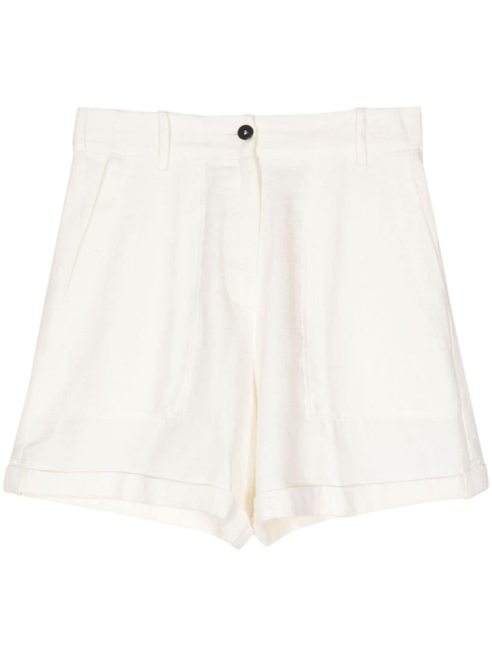 Forte Forte pleated linen shorts - White von Forte Forte