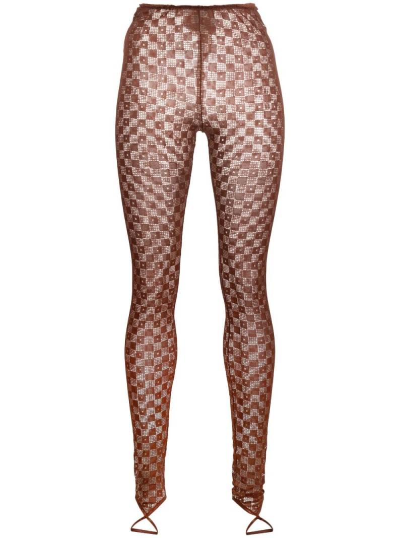 Forte Forte semi-sheer lace leggings - Brown von Forte Forte