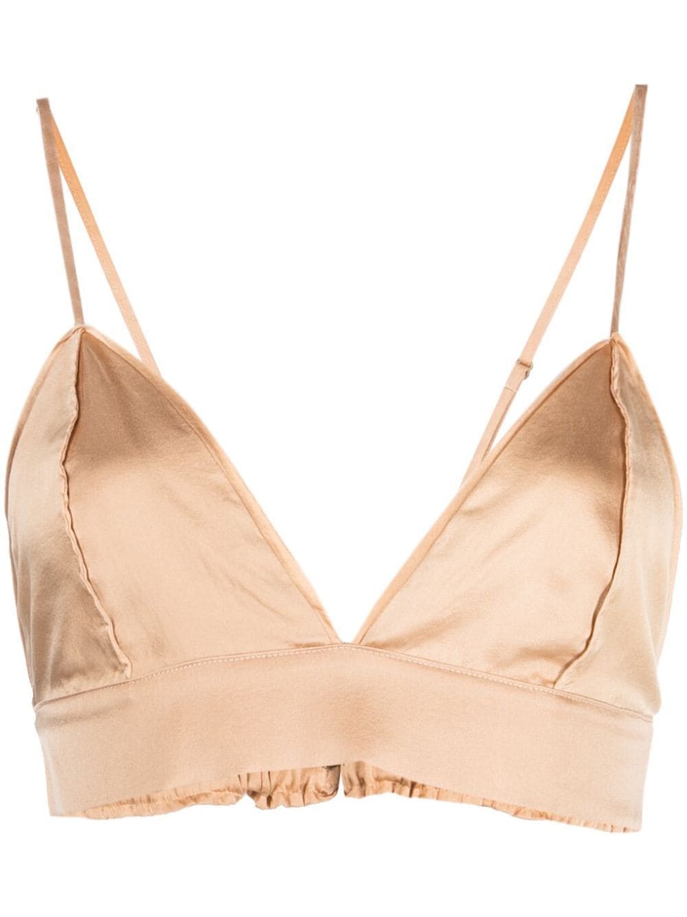 Forte Forte shimmering-finish seam-detail bralette - Neutrals von Forte Forte