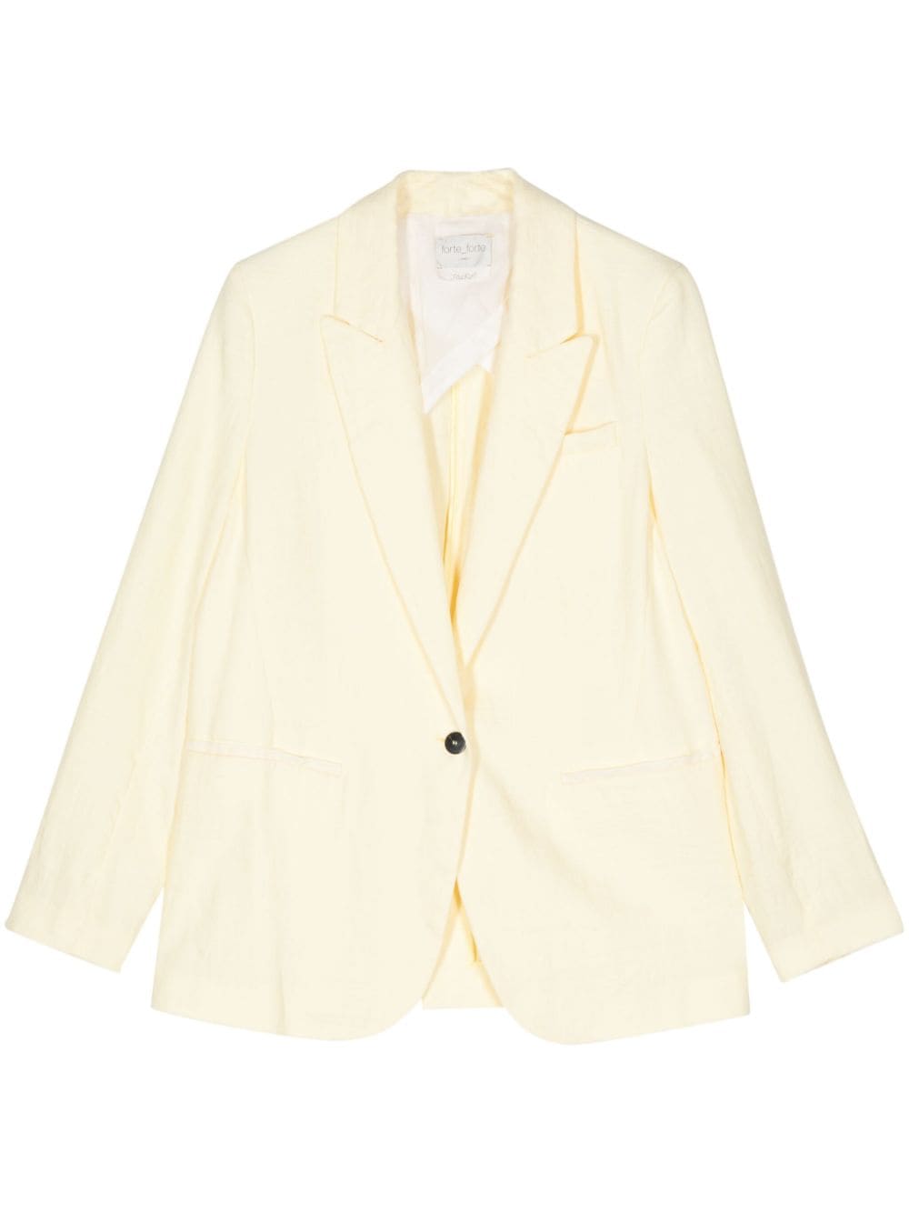 Forte Forte single-breasted linen blazer - Yellow von Forte Forte