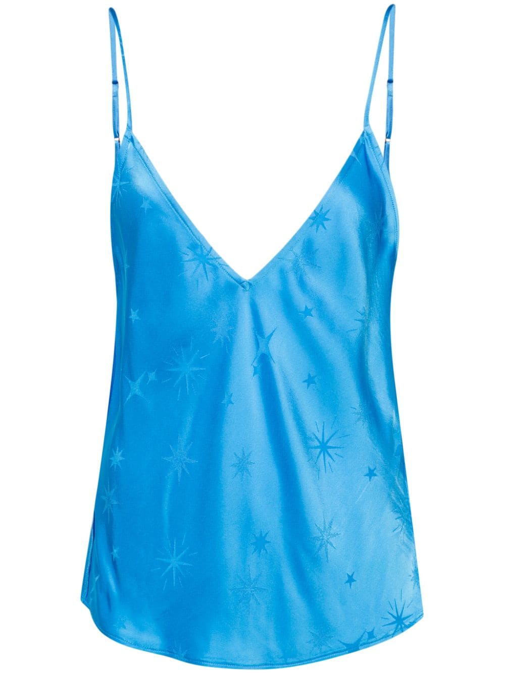 Forte Forte star-embroidered satin tank top - Blue von Forte Forte