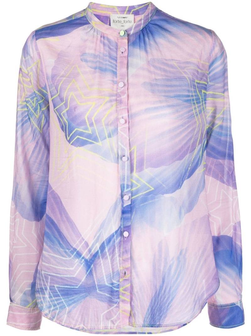 Forte Forte star-print long-sleeve shirt - Purple von Forte Forte