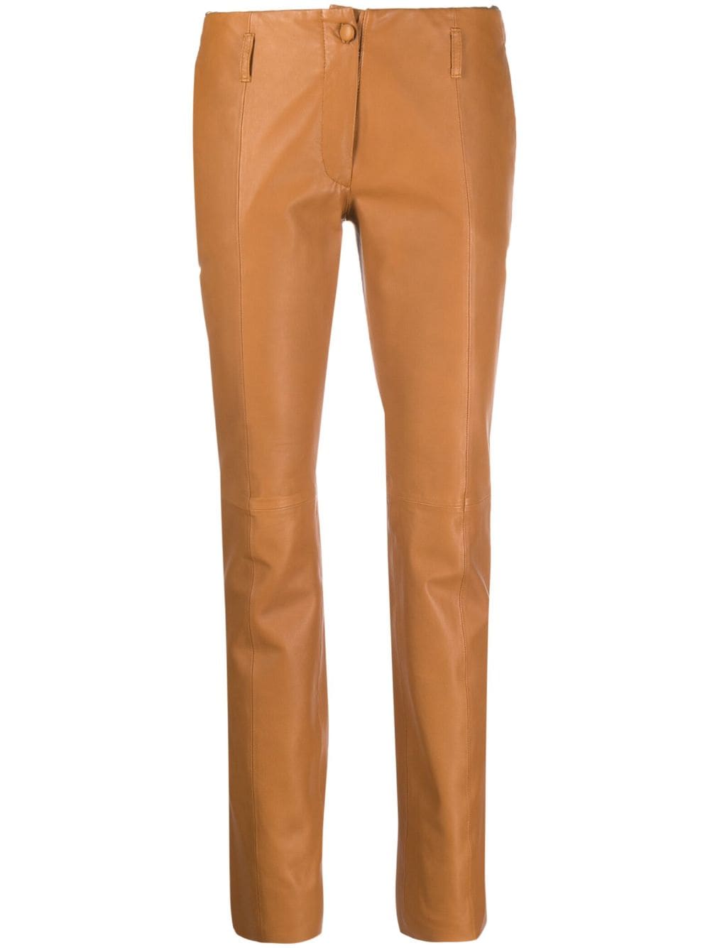 Forte Forte tapered-leg leather trousers - Brown von Forte Forte