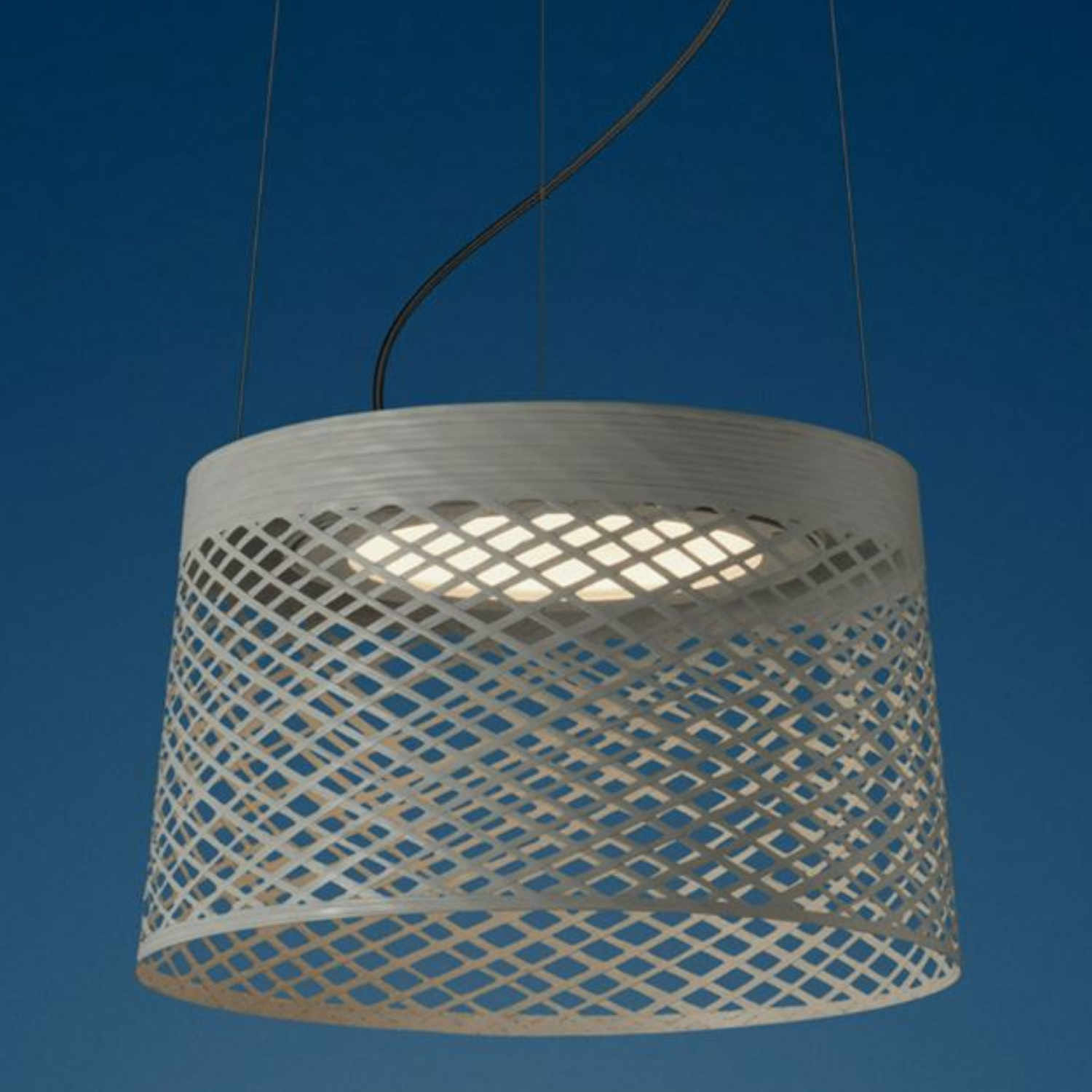 Twiggy Grid Outdoor LED Hängeleuchte, Farbe graubeige von Foscarini