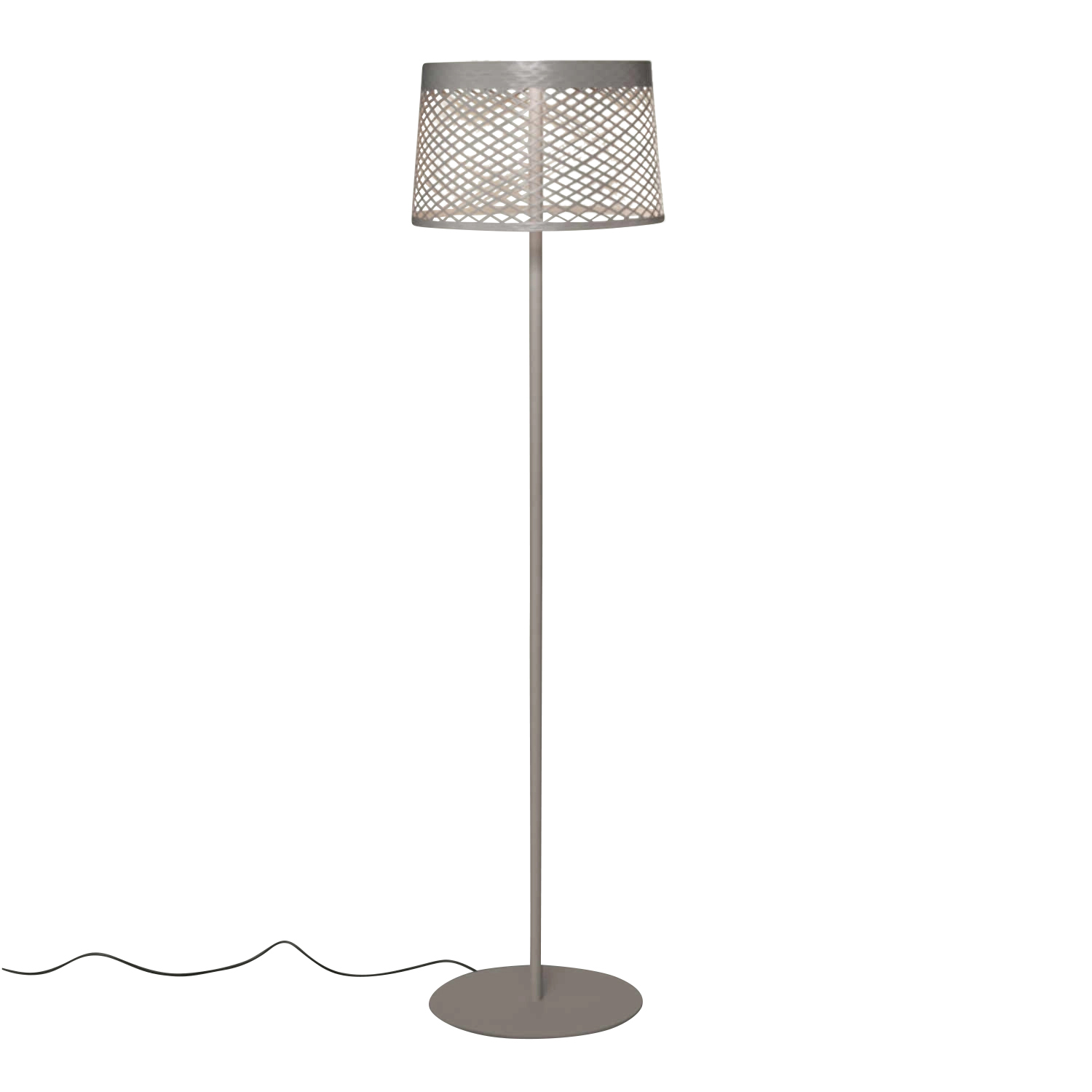 Twiggy Grid lettura Outdoor LED Stehleuchte, Farbe graubeige von Foscarini