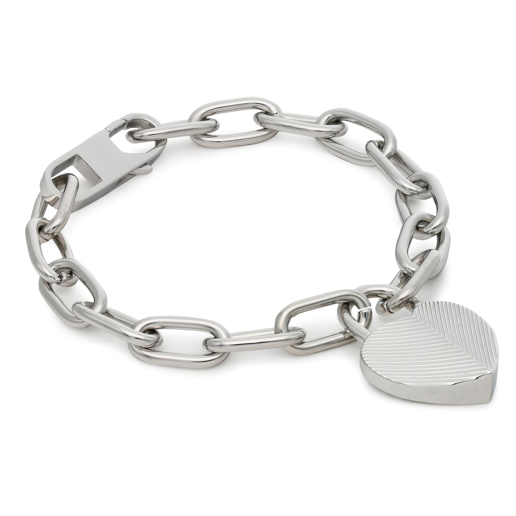 Armband Fossil Harlow Linear Texture Heart JF04659040 Silver von Fossil
