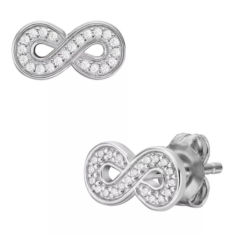 Fossil Armbanduhr - Infinity Sterling Silver Stud Earrings - Gr. unisize - in Silber - für Damen von Fossil