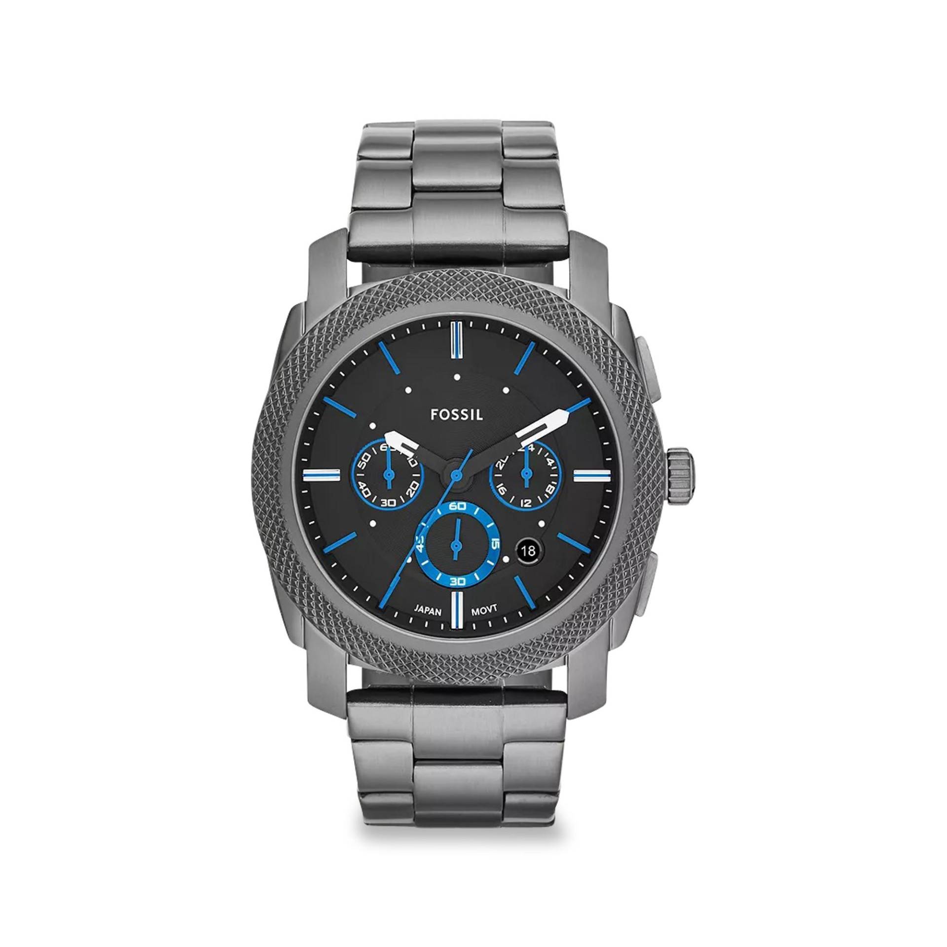 Chronograph Uhr Herren Grau 45mm von FOSSIL