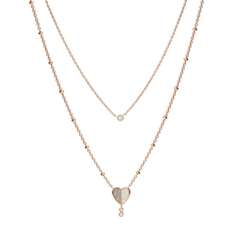 Halskette Fossil Flutter Hearts JF03648791 Goldfarben von Fossil