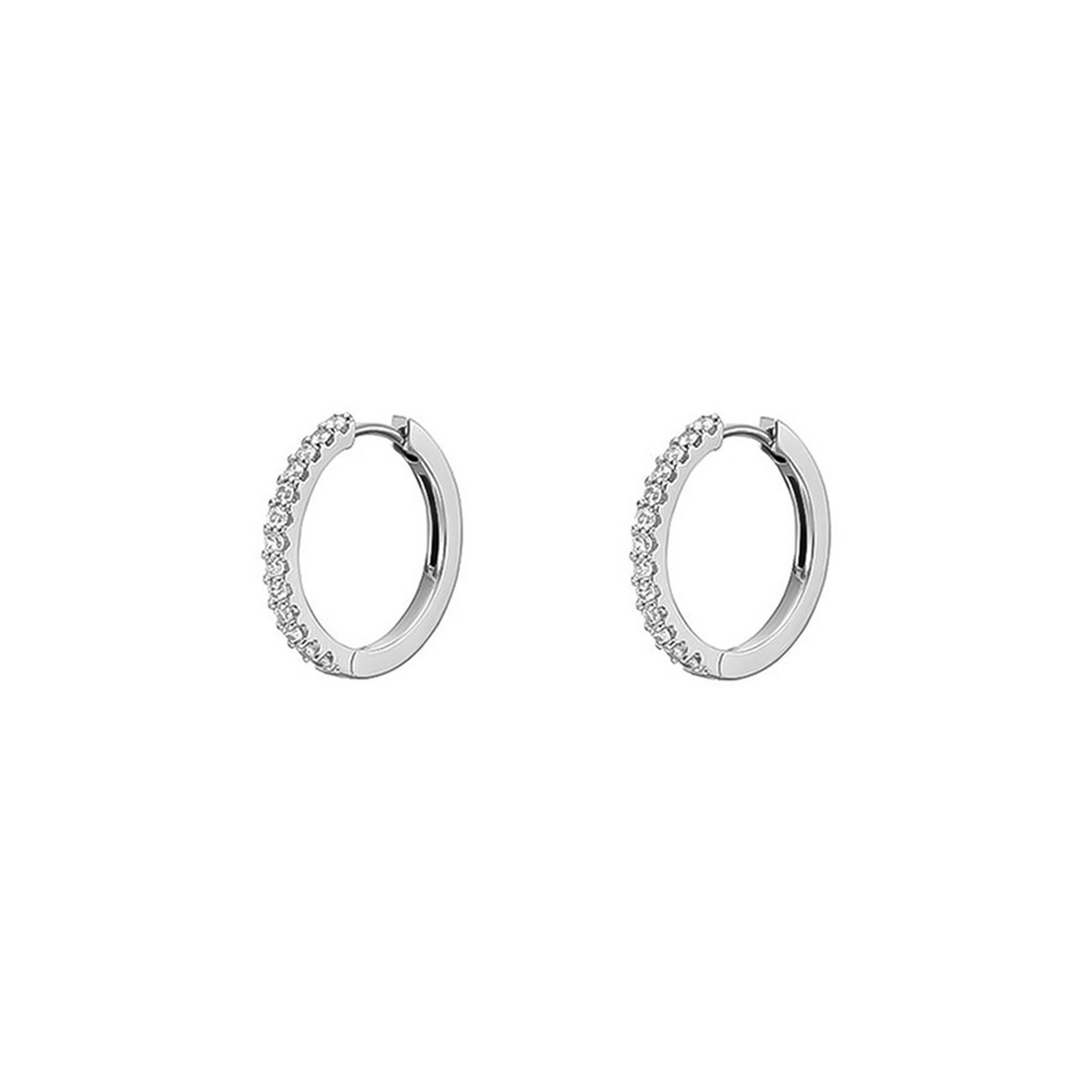 Ohrringe Fossil Er S Pave Hoop JF04802040 Silberfarben Ohrringe Fossil Er S Pave Hoop JF04802040 Silberfarben von Fossil