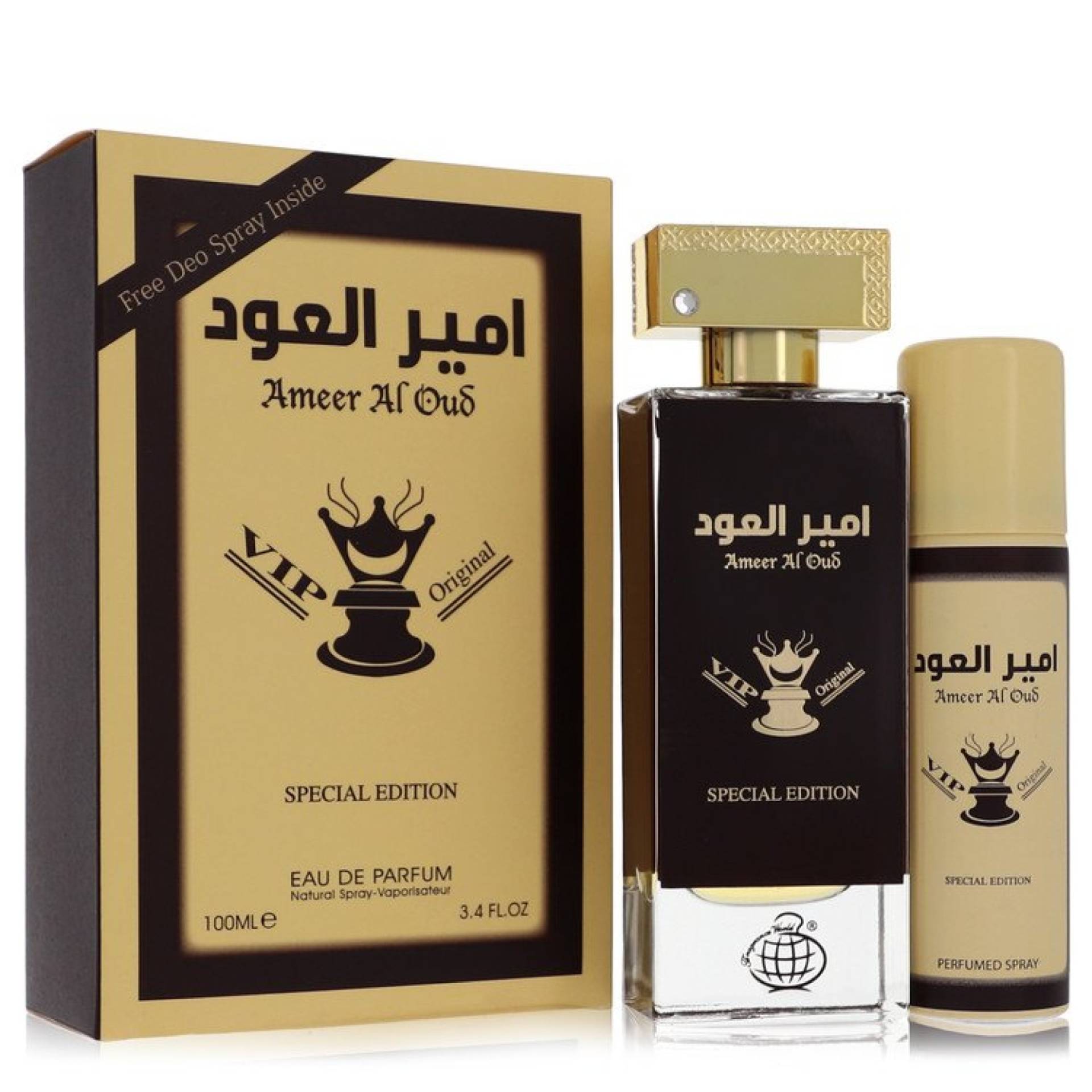 Fragrance World Ameer Al Oud Vip Original Special Edition 100 ml Eau De Parfum Spray + 50 ml Deodorant Spray 100 ml Fragrance World Ameer Al Oud Vip Original Special Edition 100 ml Eau De Parfum Spray + 50 ml Deodorant Spray 100 ml von Fragrance World