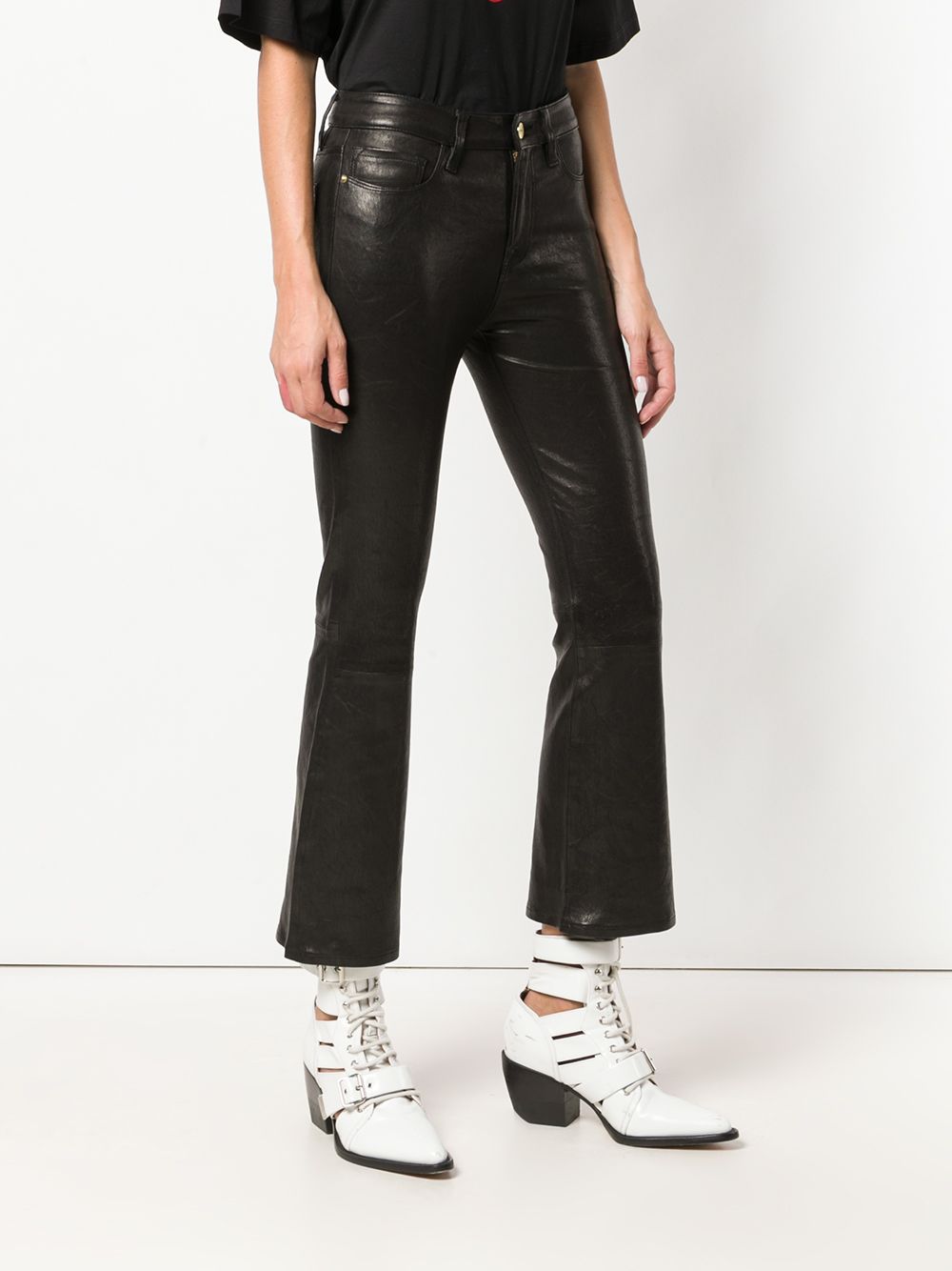 FRAME kick flare trousers - Black von FRAME