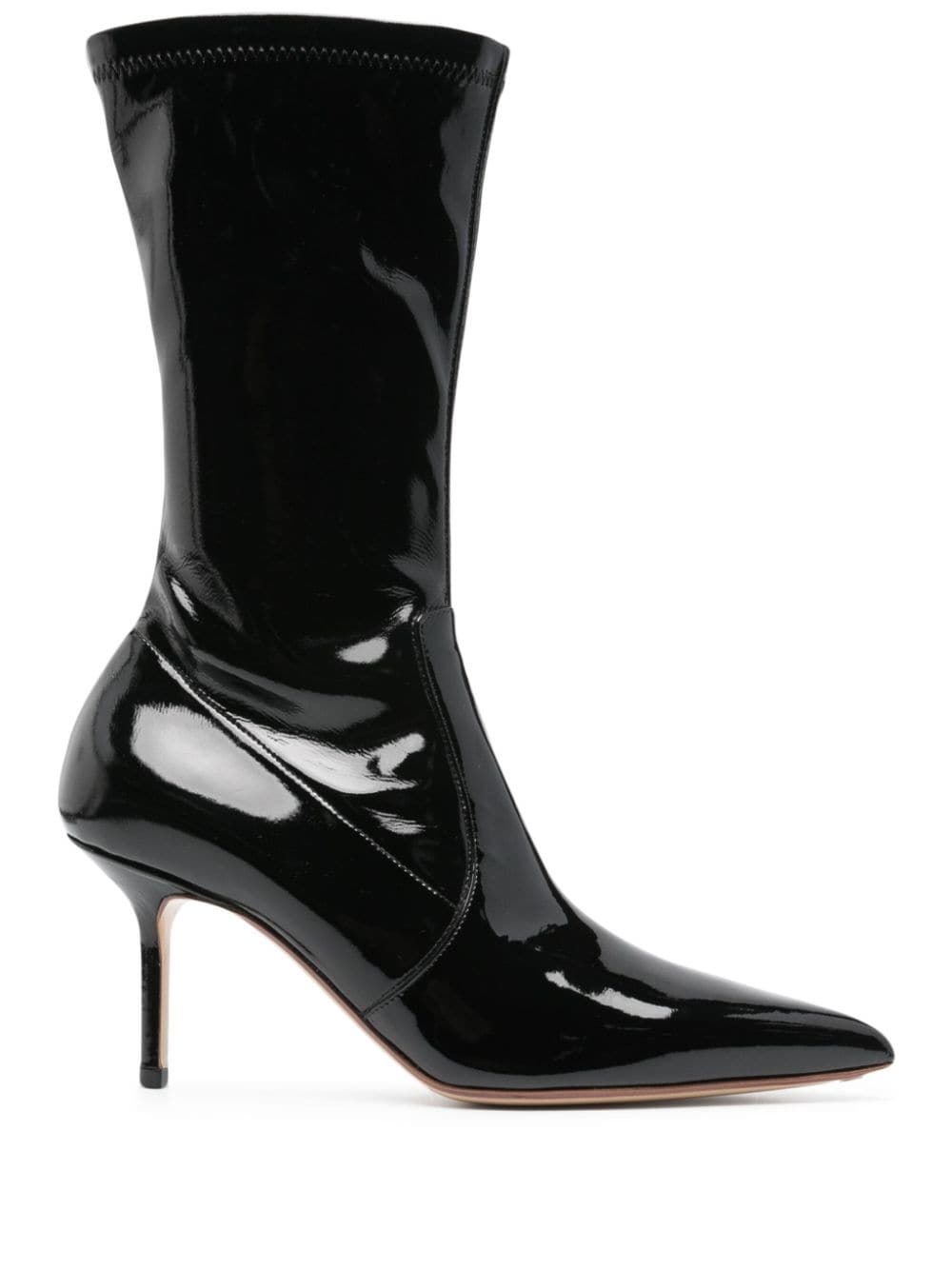 Francesco Russo 75mm patent leather boots - Black von Francesco Russo