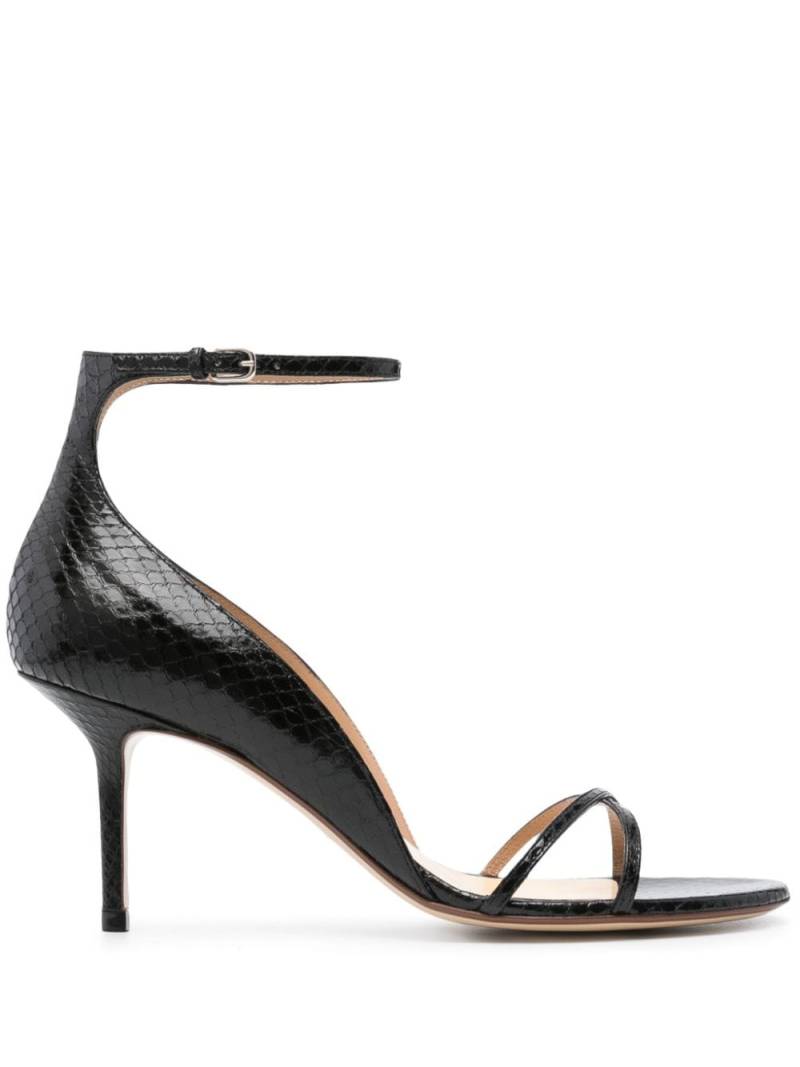 Francesco Russo 80mm leather sandals - Black von Francesco Russo