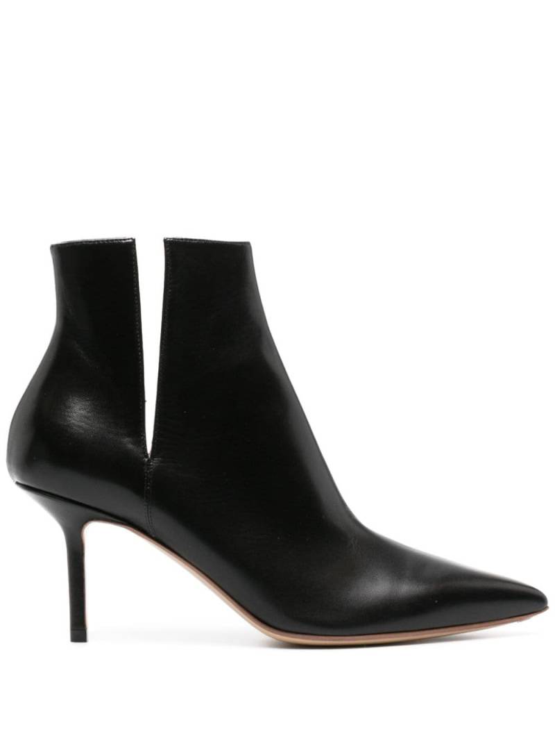 Francesco Russo 80mm pointed-toe leather ankle boots - Black von Francesco Russo