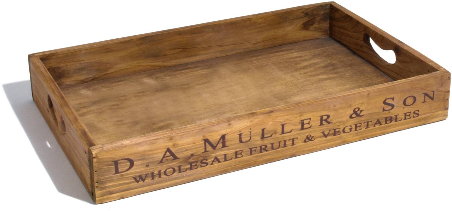 Franz Müller Flechtwaren Tablett »Vintage«, mit Schriftzug, Masse ca. 49x31 cm von Franz Müller Flechtwaren