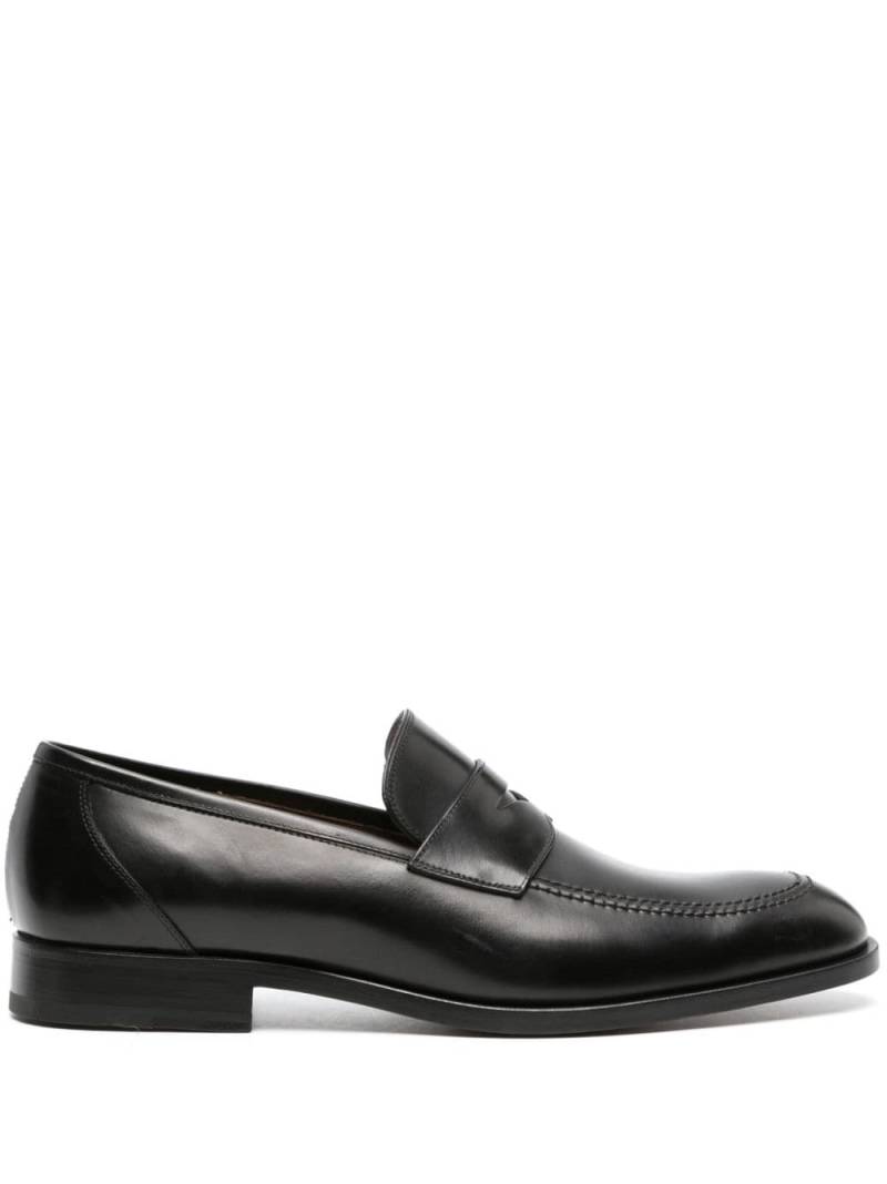 Fratelli Rossetti penny-slot polished leather loafers - Black von Fratelli Rossetti