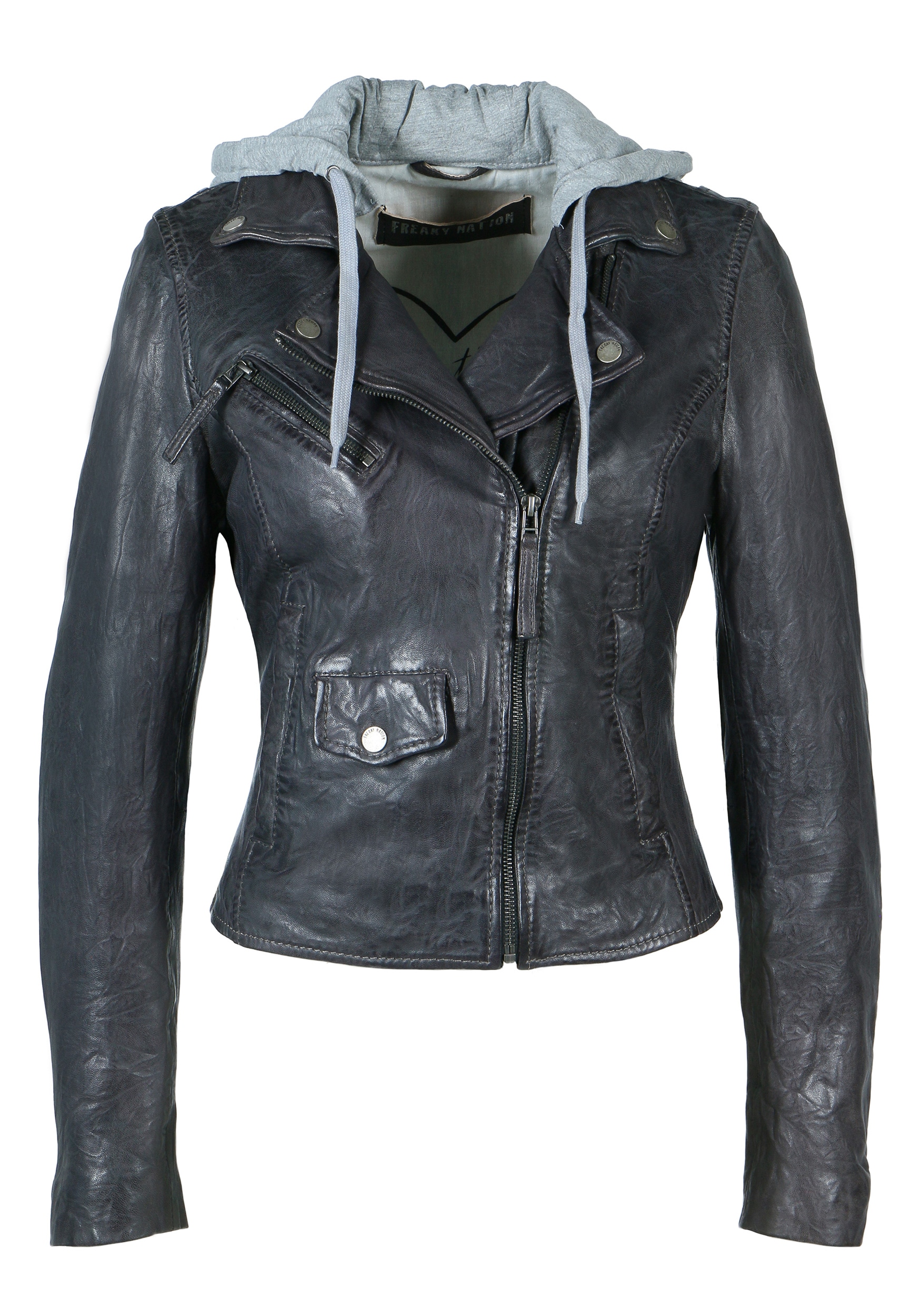 Freaky Nation Lederjacke »Easy Biker« von Freaky Nation