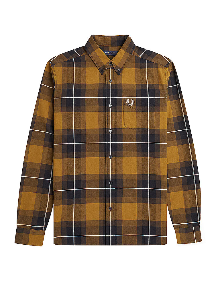 FRED PERRY Hemd camel | M von Fred Perry