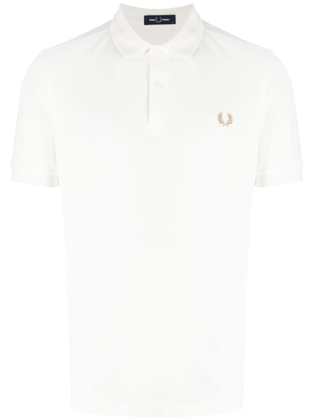 Fred Perry Laurel Wreath-embroidered cotton polo shirt - White von Fred Perry