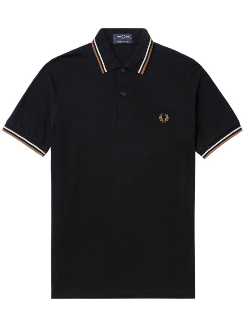 Fred Perry M12 Twin Tipped cotton-piqué polo shirt - Black von Fred Perry