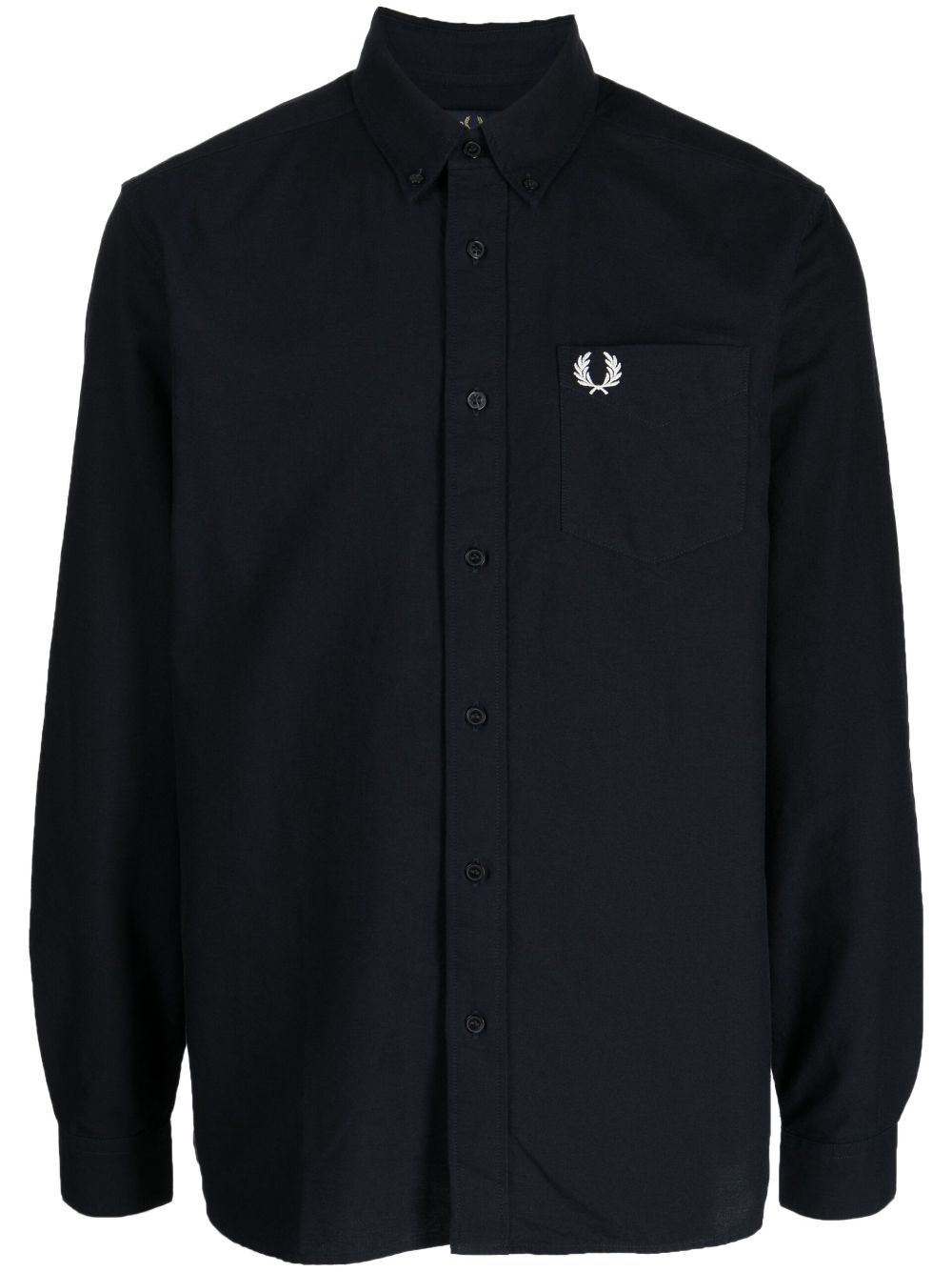 Fred Perry Oxford logo-embroidered cotton shirt - Blue von Fred Perry