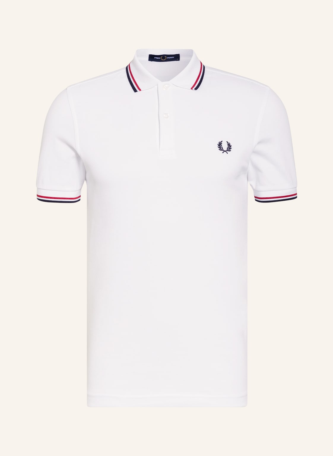 Fred Perry Piqué-Poloshirt m3600 Straight Fit weiss von Fred Perry